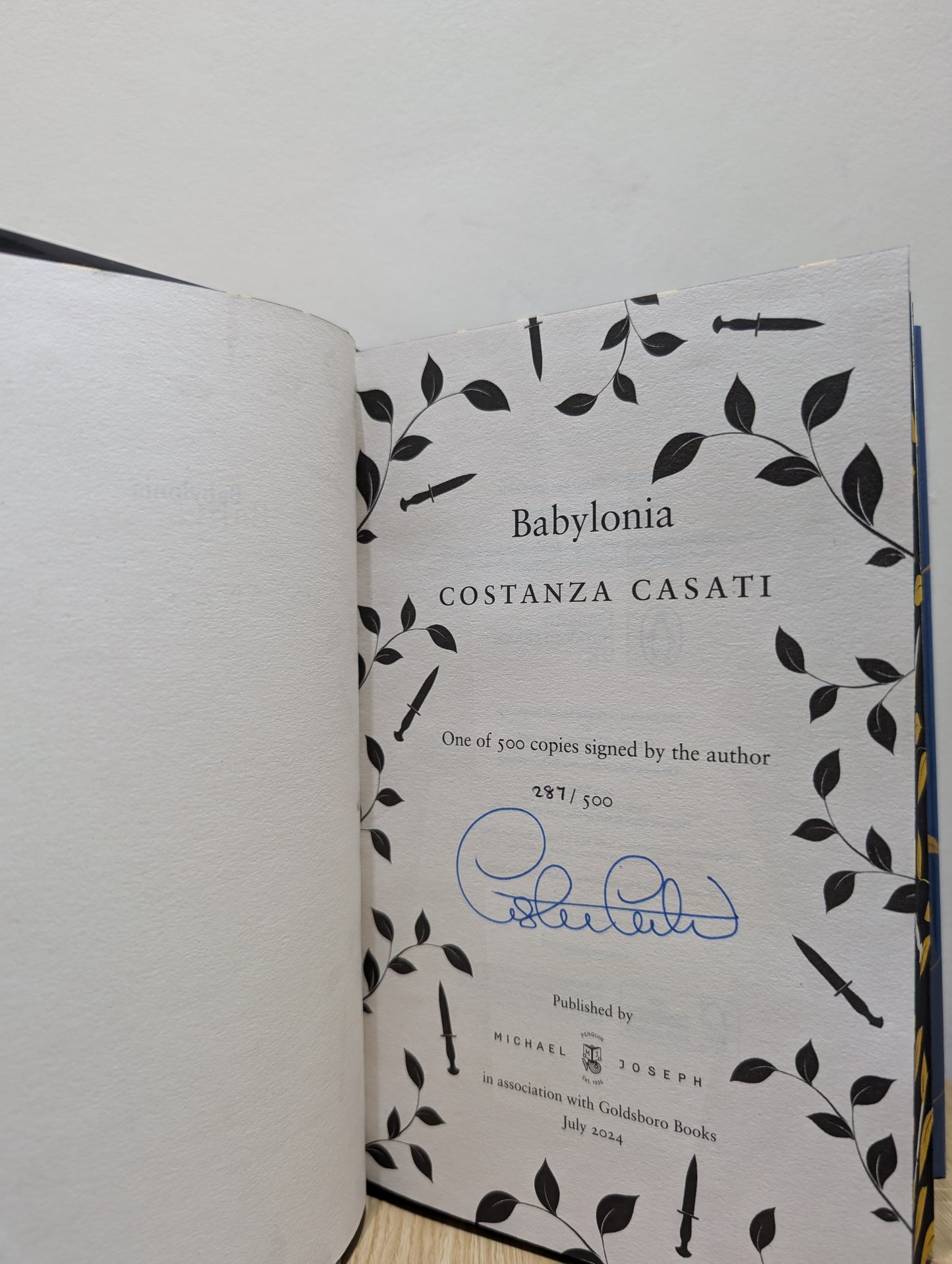 Babylonia (Signed Numbered First Edition with sprayed edges)