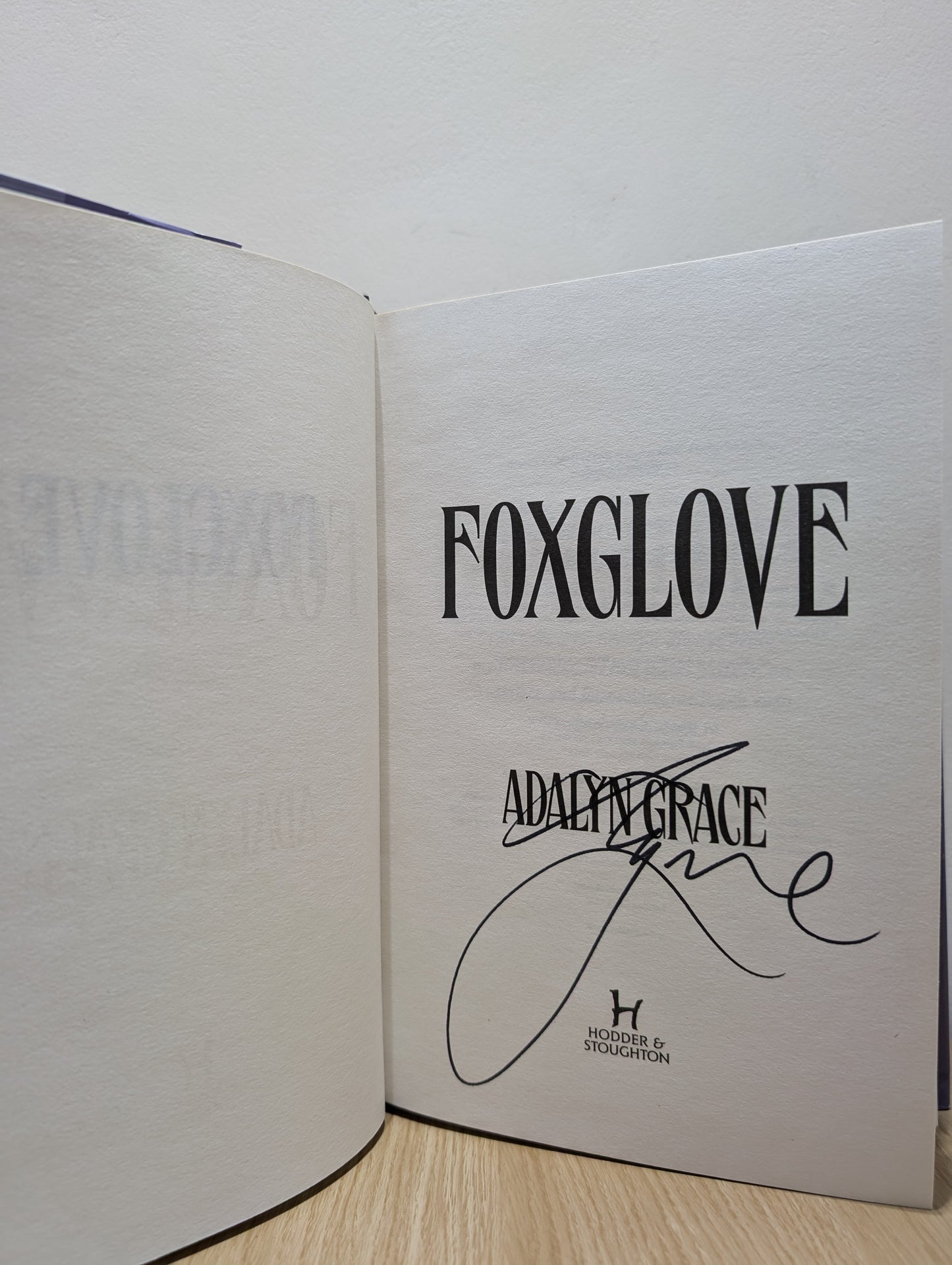 Foxglove (Signed First Edition)