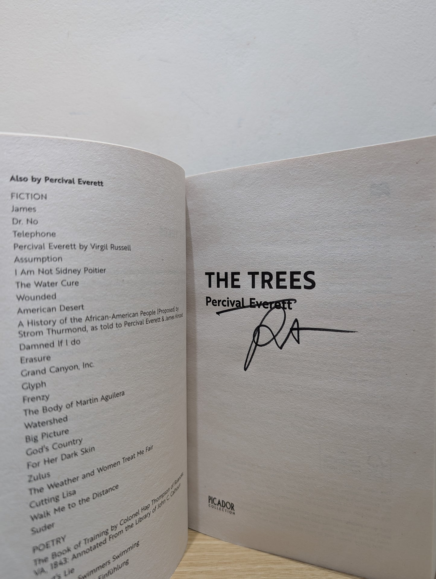 The Trees (Picador Collection) (Signed to Title Page)