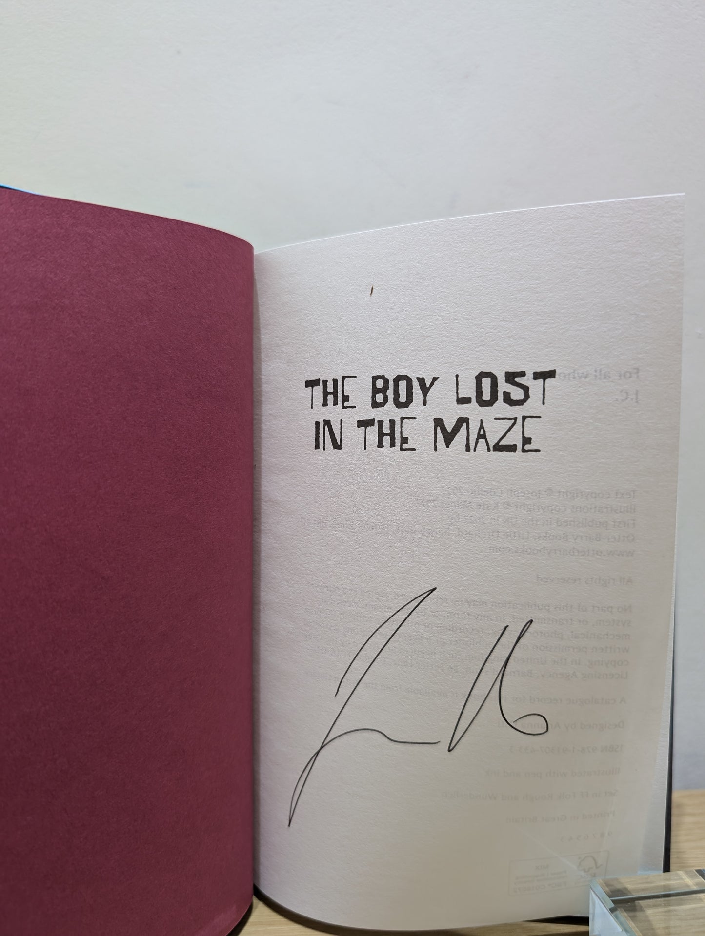 The Boy Lost in the Maze (Signed by author)