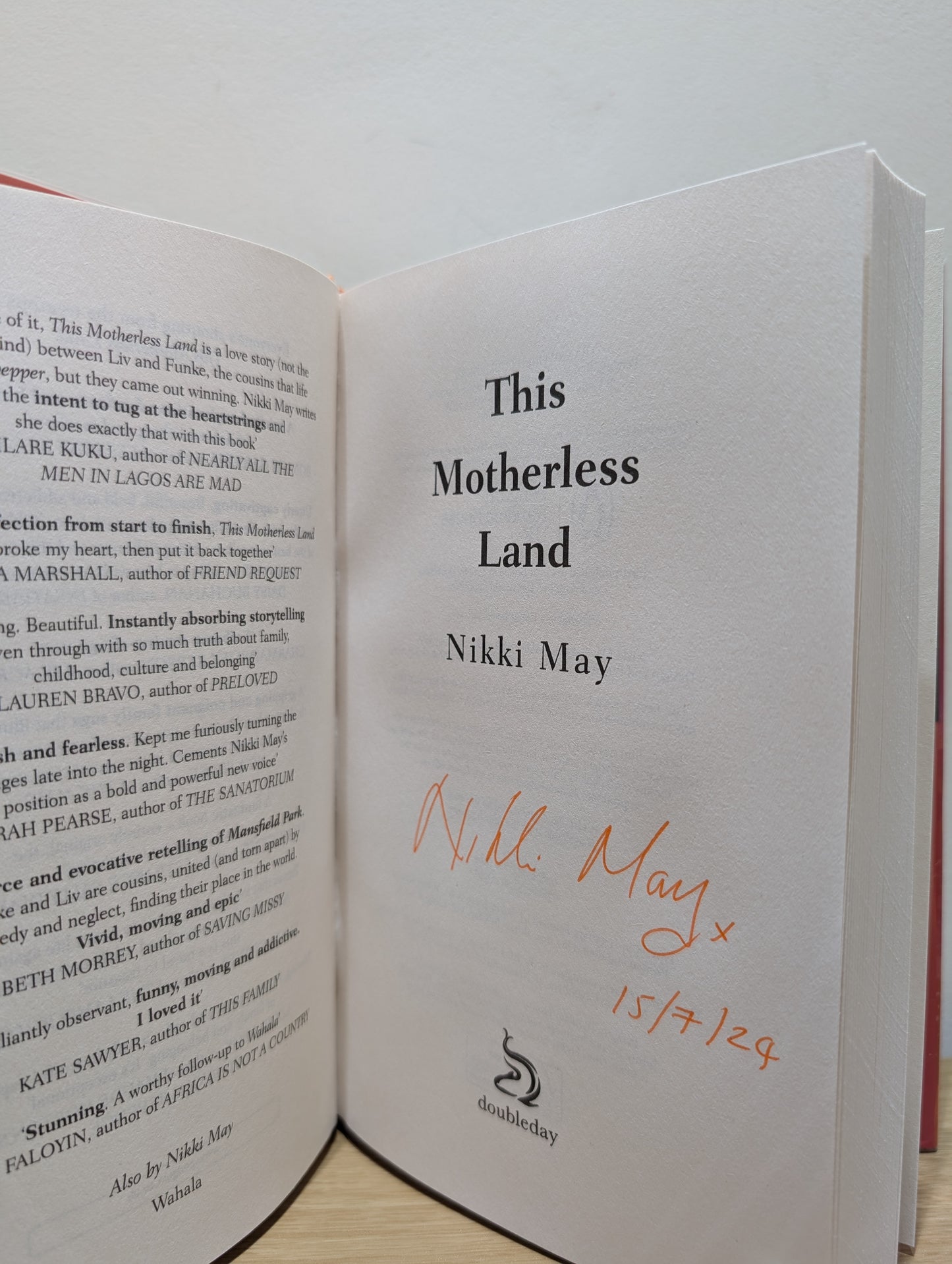 This Motherless Land (Signed First Edition)