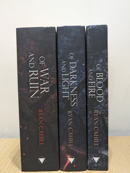 The Bound and The Broken 1-3: Of Blood and Fire; Of Darkness and Light; Of War and Ruin (Signed Hardback Set)