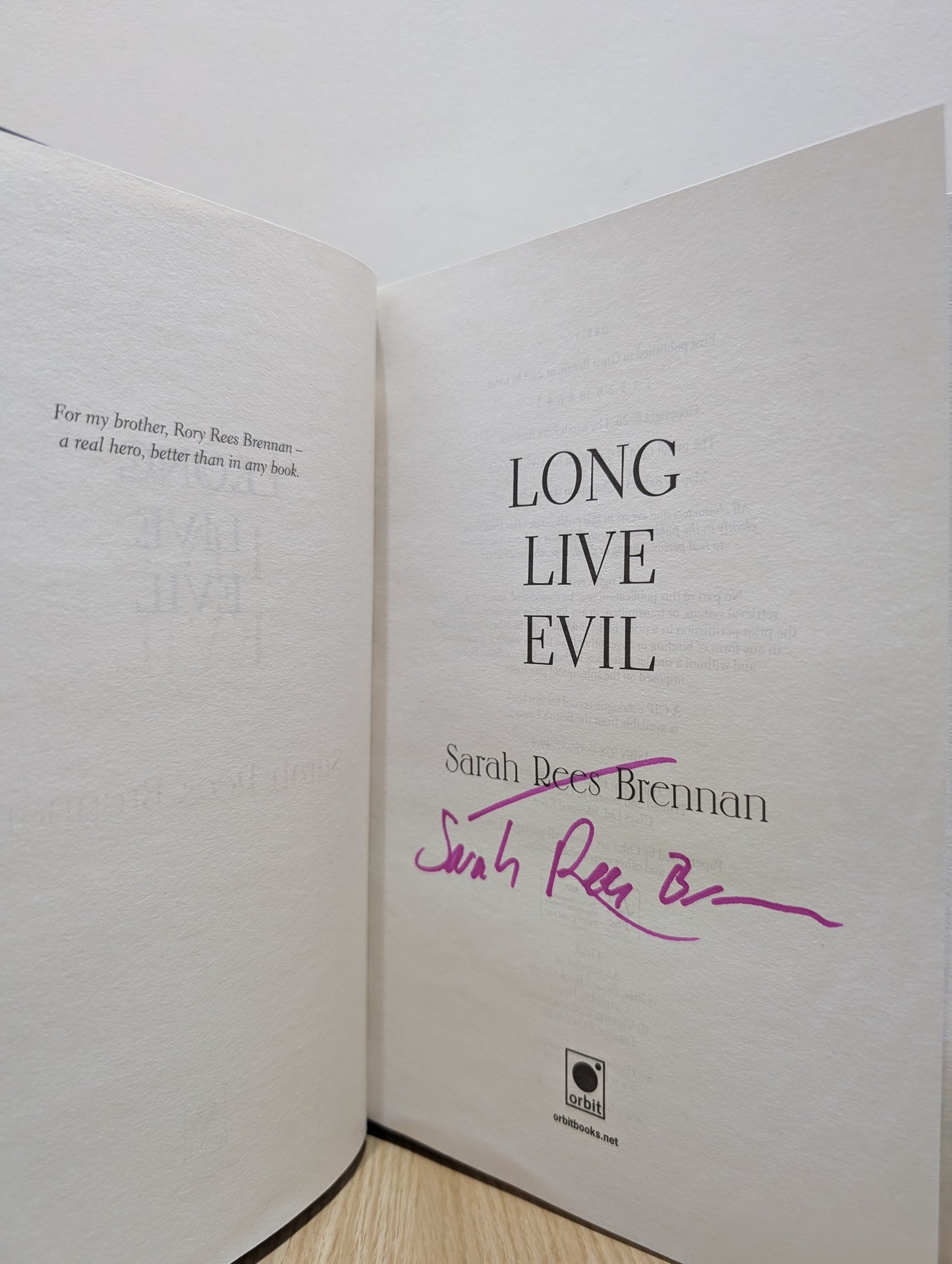 Long Live Evil (Signed First Edition)