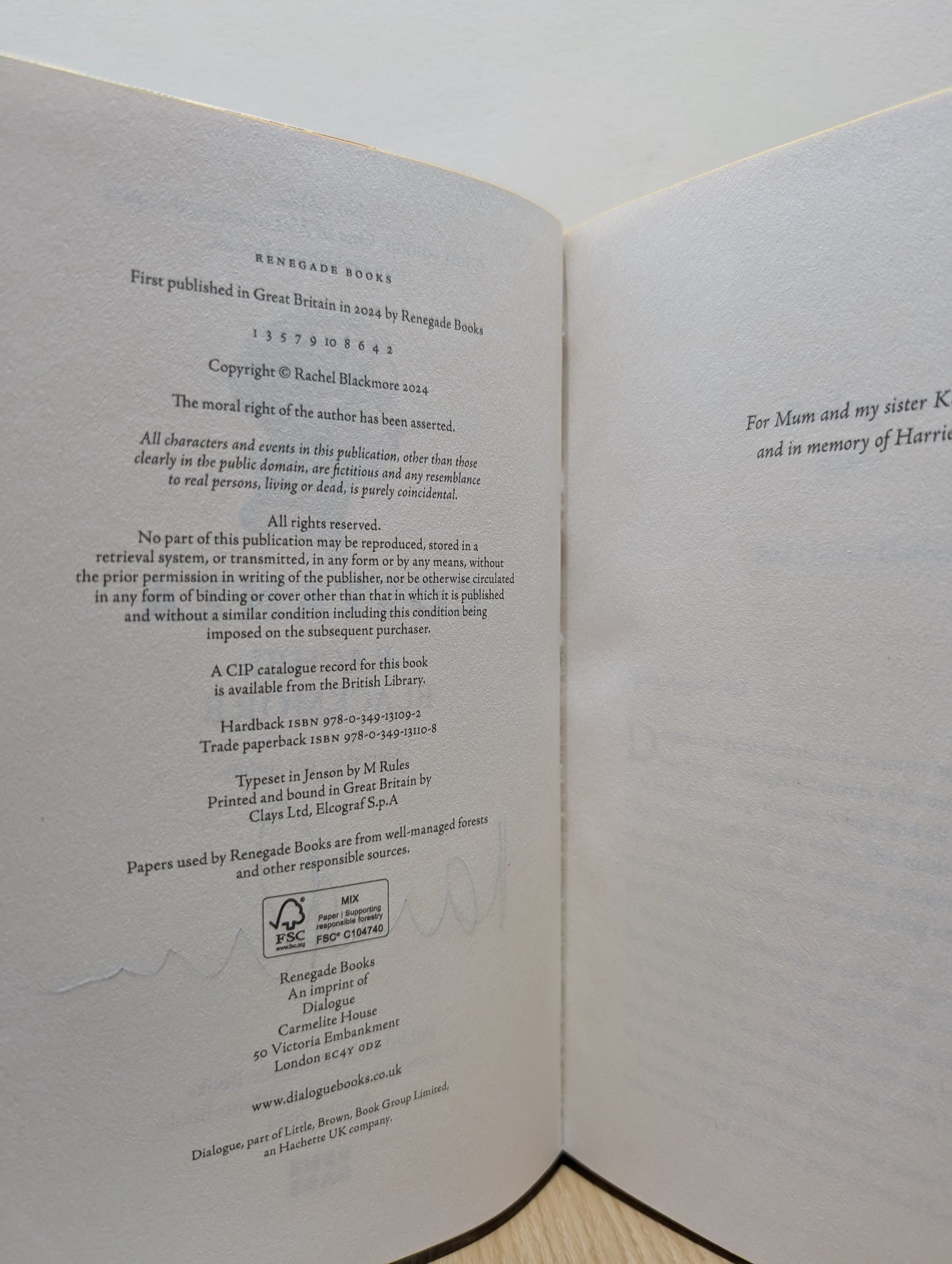 Costanza (Signed First Edition with sprayed edges)