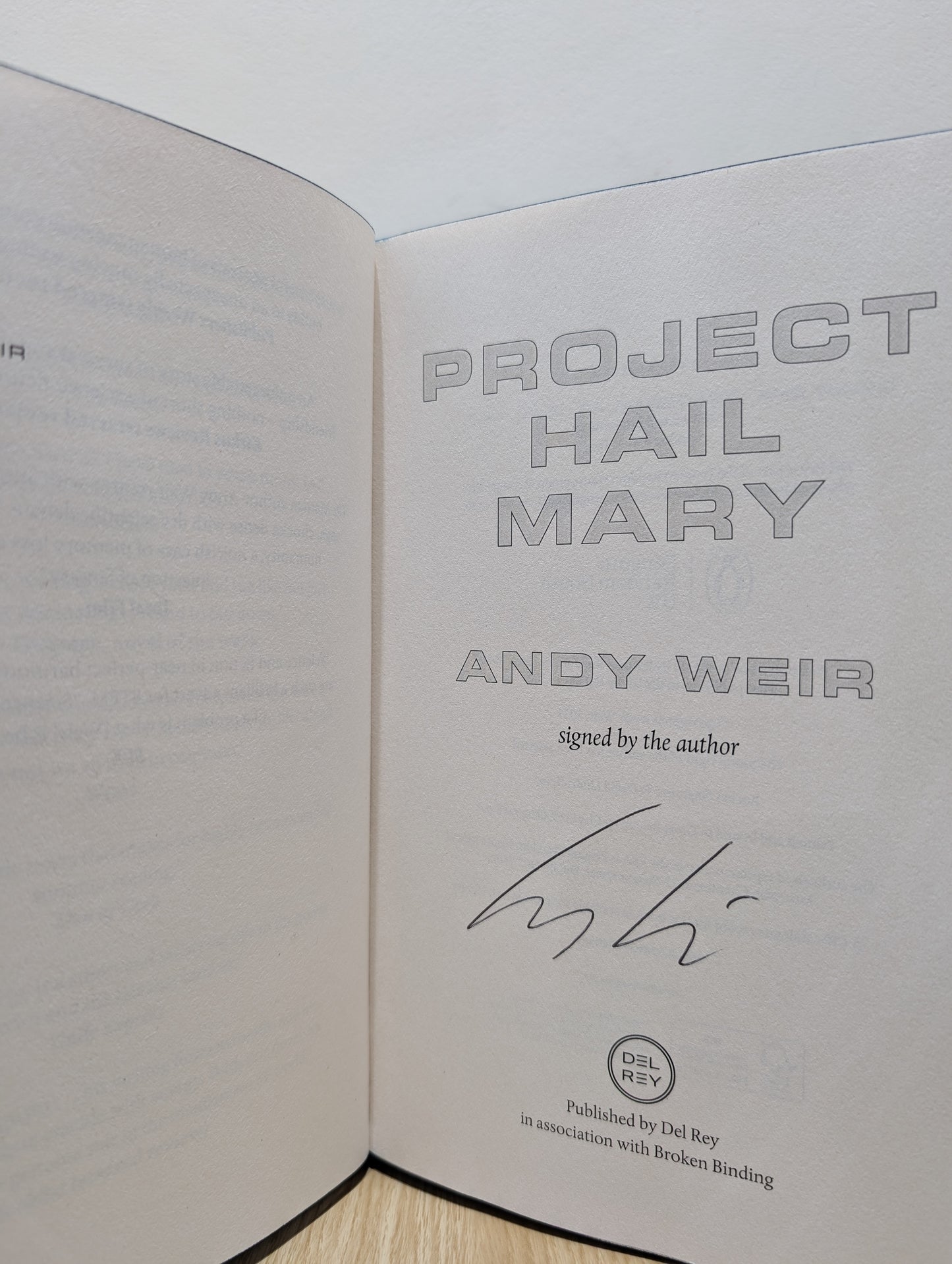 Project Hail Mary (Signed Special Edition with sprayed edges)