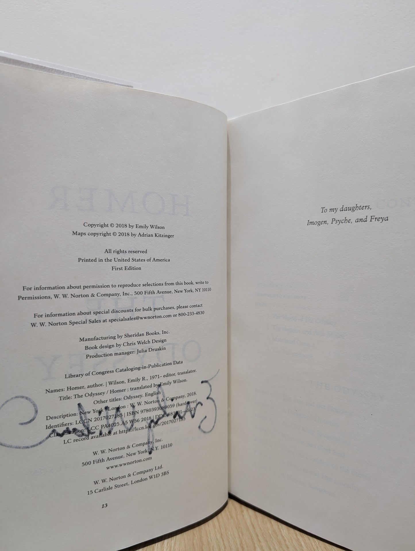 The Odyssey (Signed by translator)