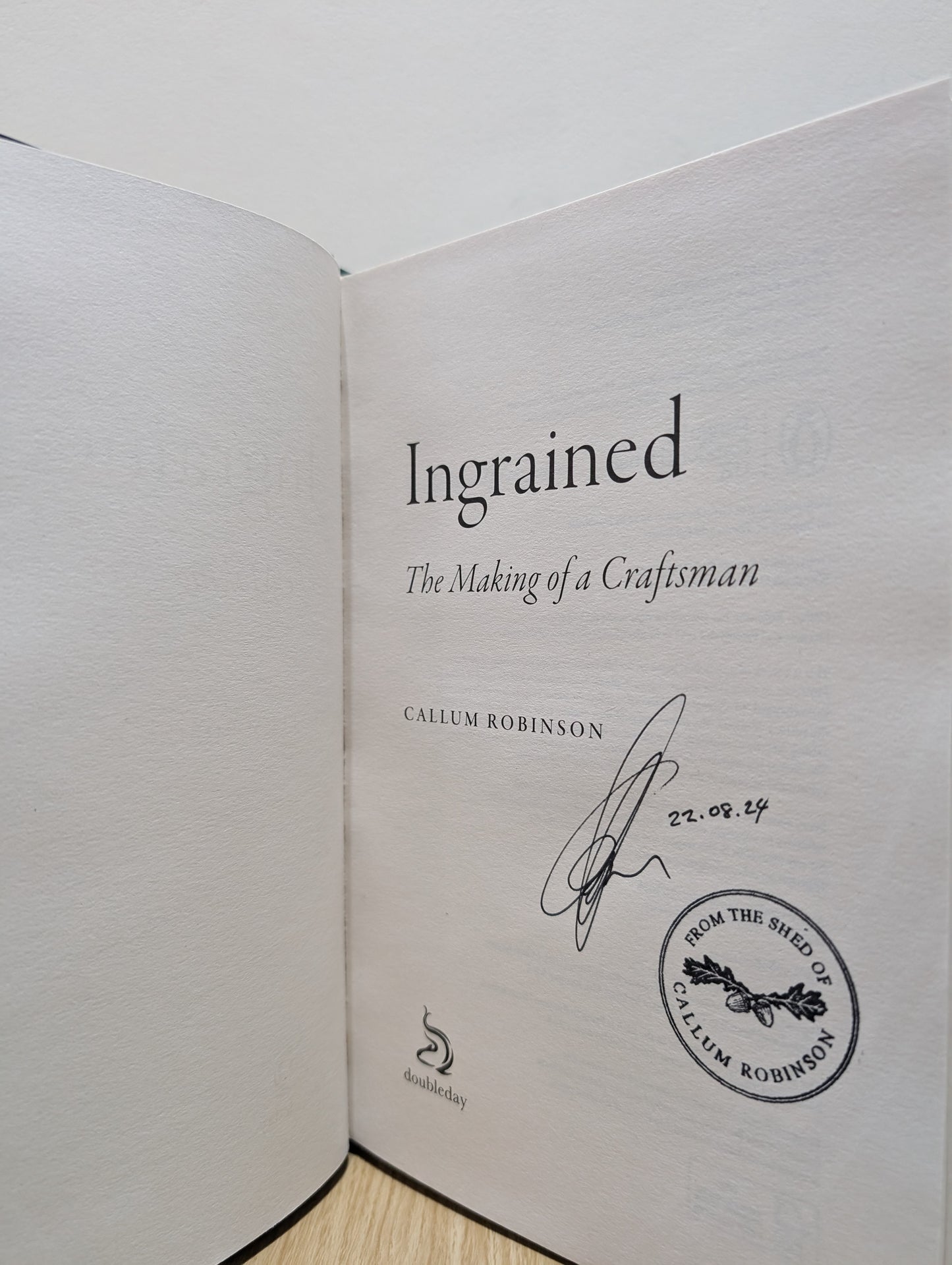 Ingrained: An uplifting and passionate memoir about woodworking and craftsmanship (Signed Stamped First Edition)