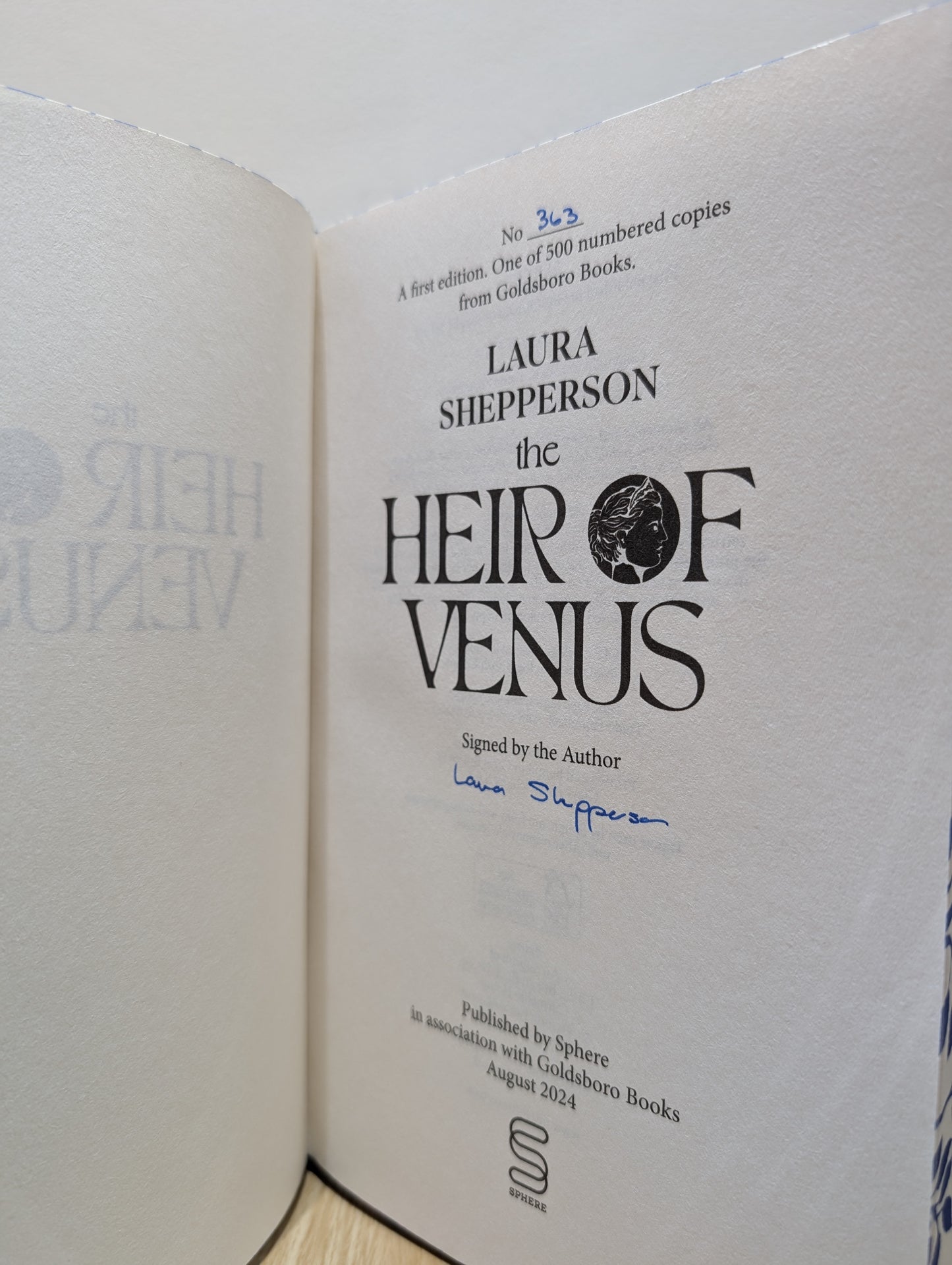 The Heir of Venus: The story of Aeneas from the author of The Heroines (Signed First Edition with sprayed edges)