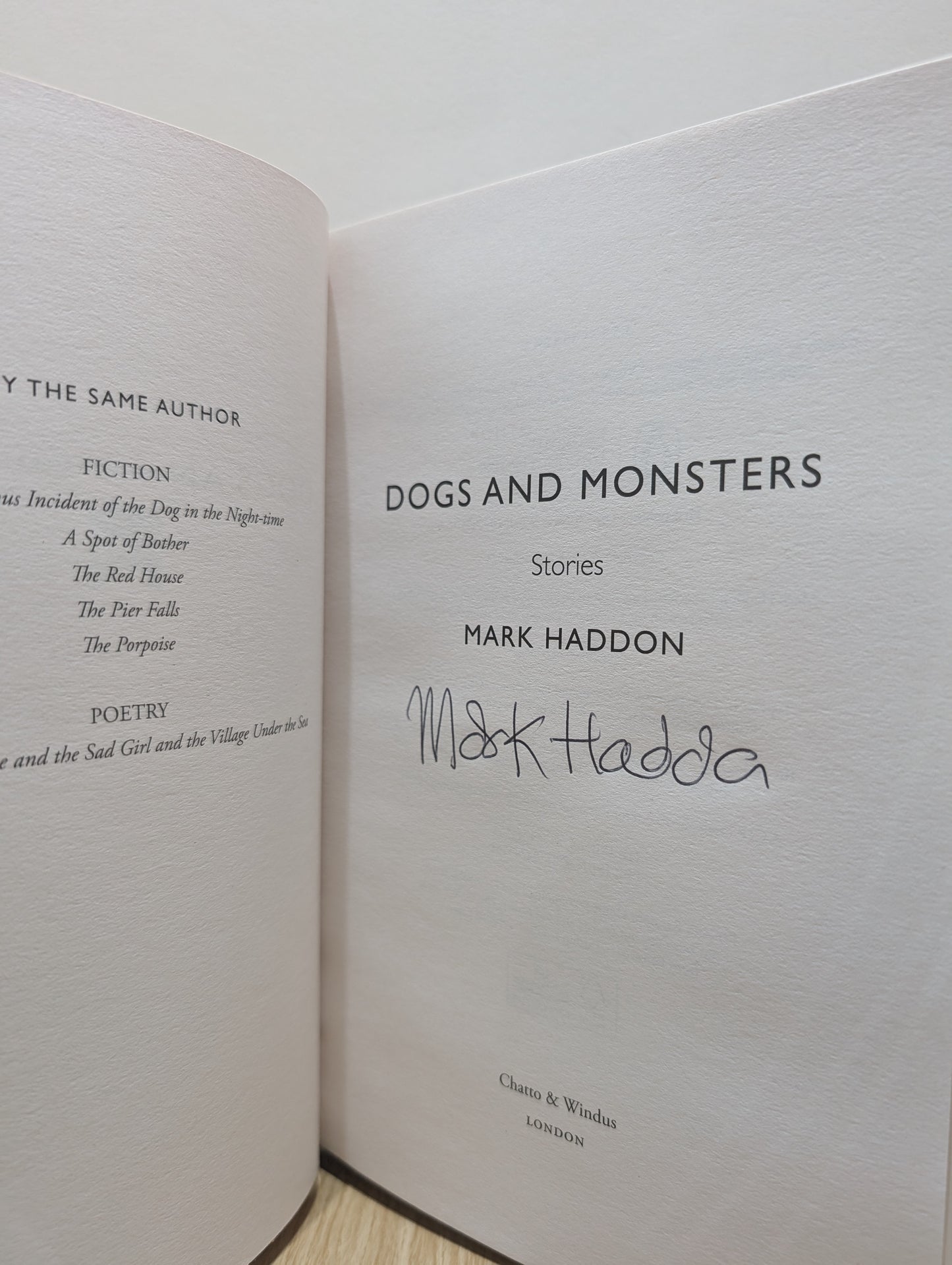 Dogs and Monsters: Stories (Signed First Edition)