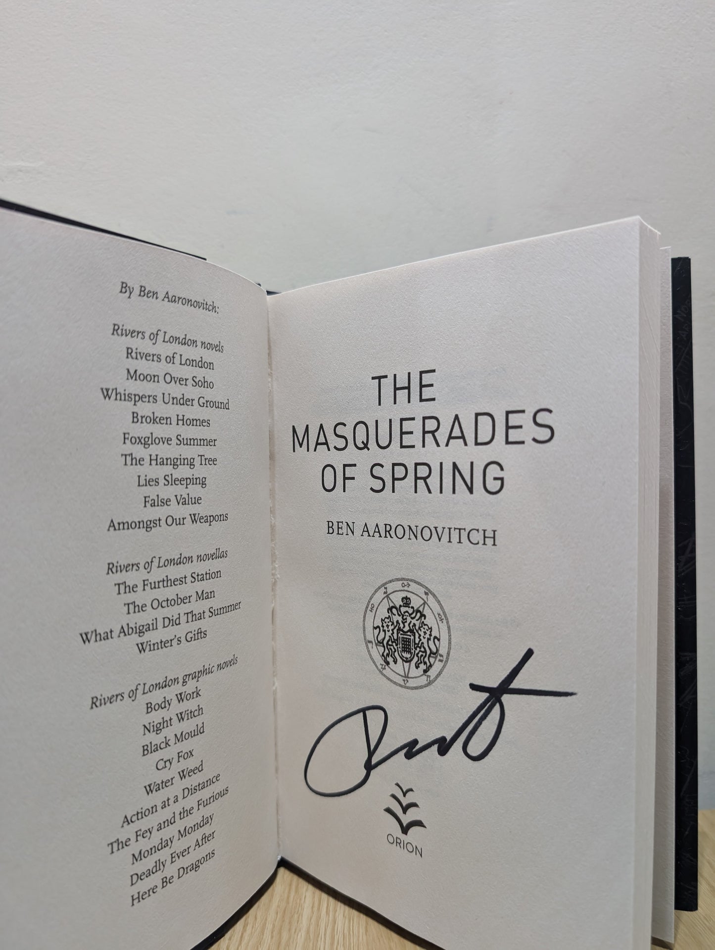 The Masquerades of Spring: The Brand New Rivers of London Novella (Signed First Edition)