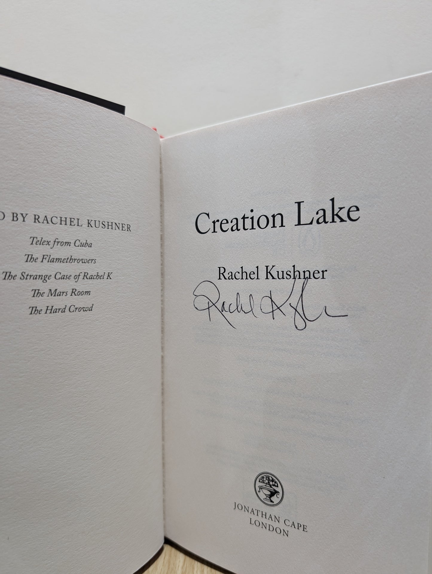 Creation Lake (Signed First Edition)