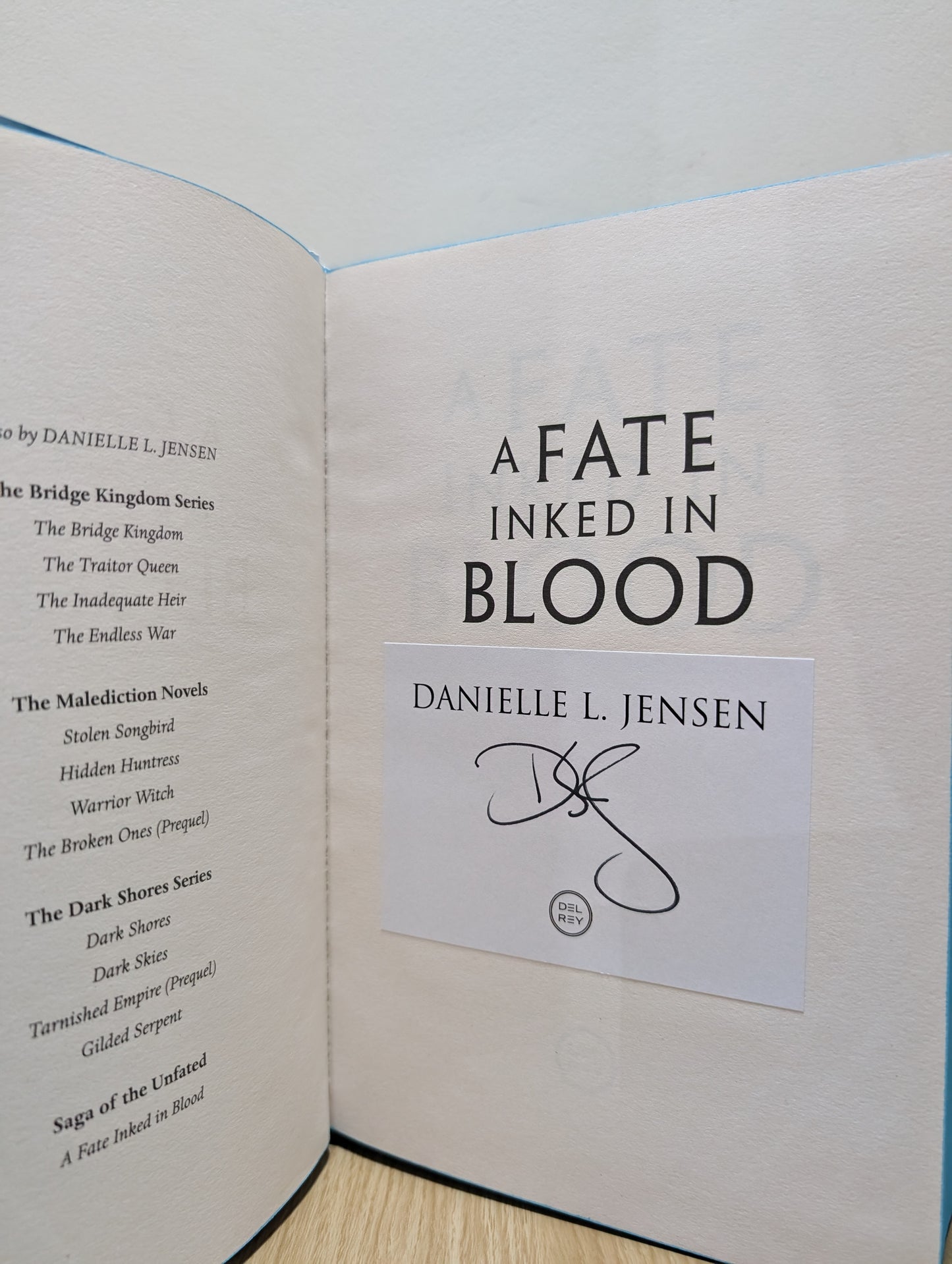 A Fate Inked in Blood (Signed Bookplate First Edition)