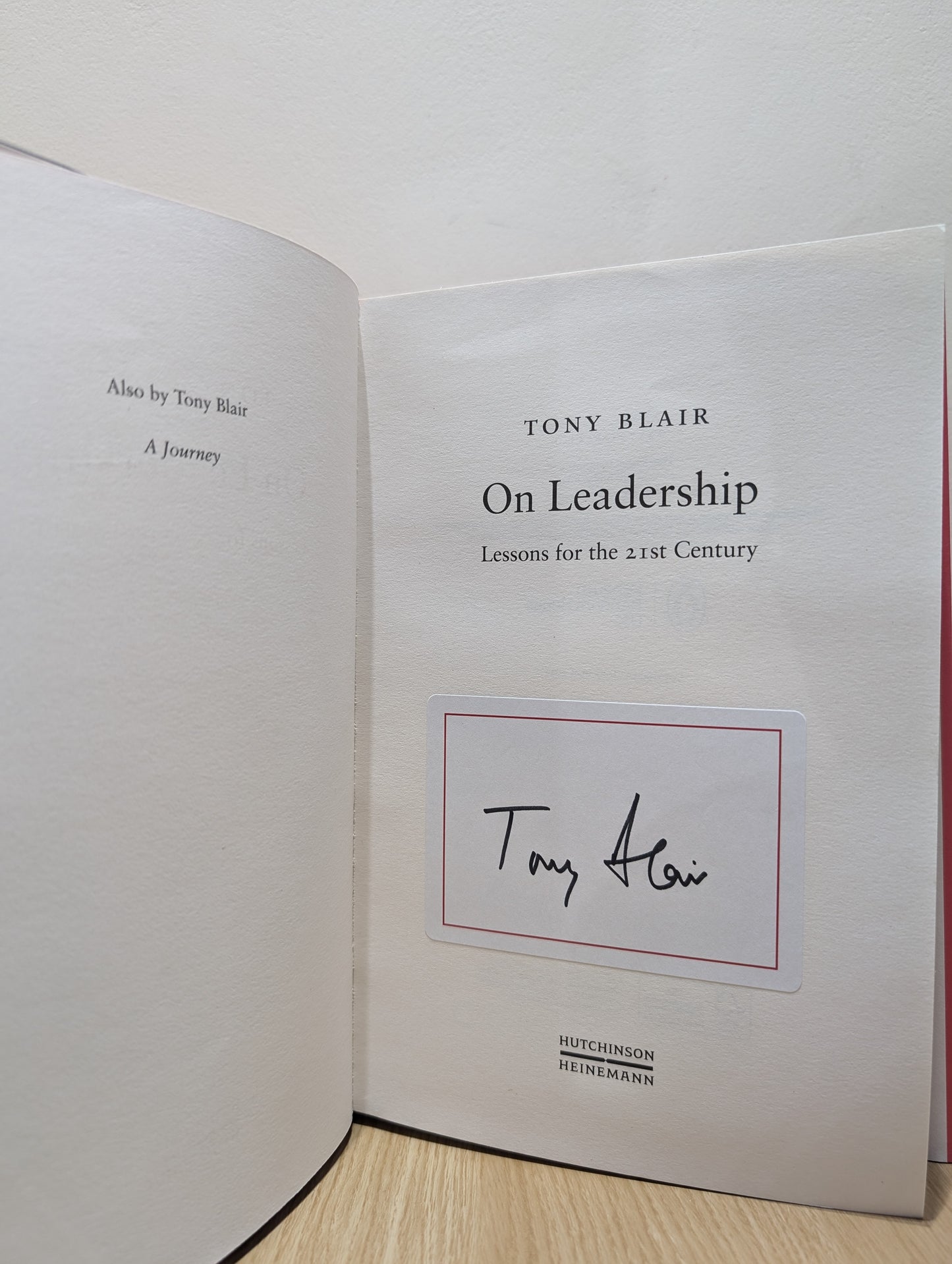 On Leadership: Lessons for the 21st Century (Signed Bookplatet Edition)