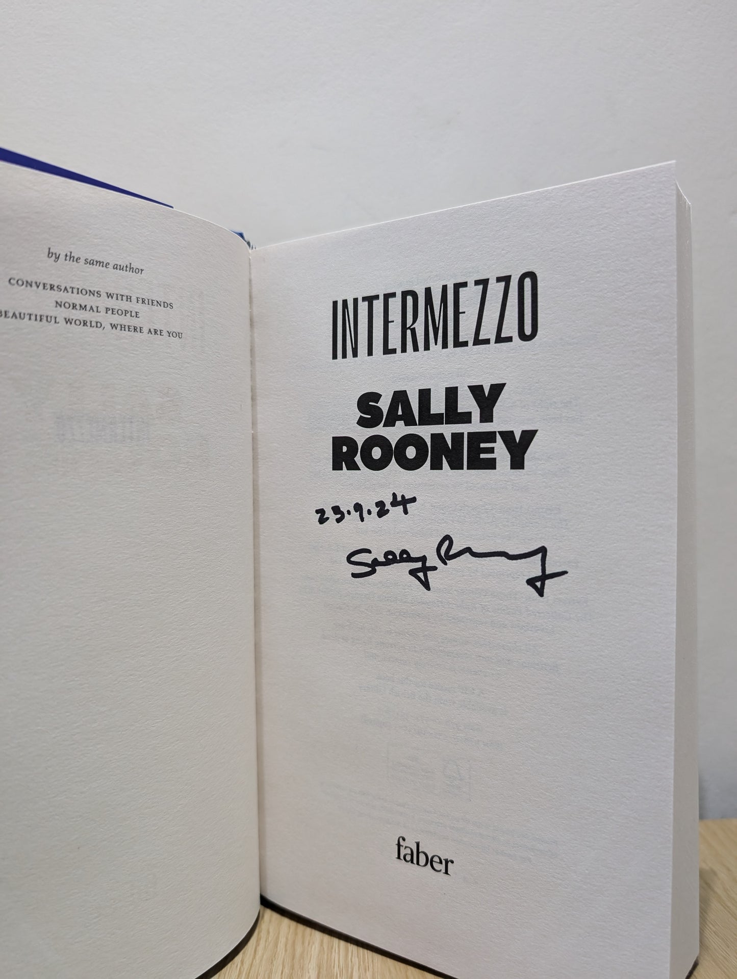 Intermezzo (Signed Dated First Edition with extra short story)