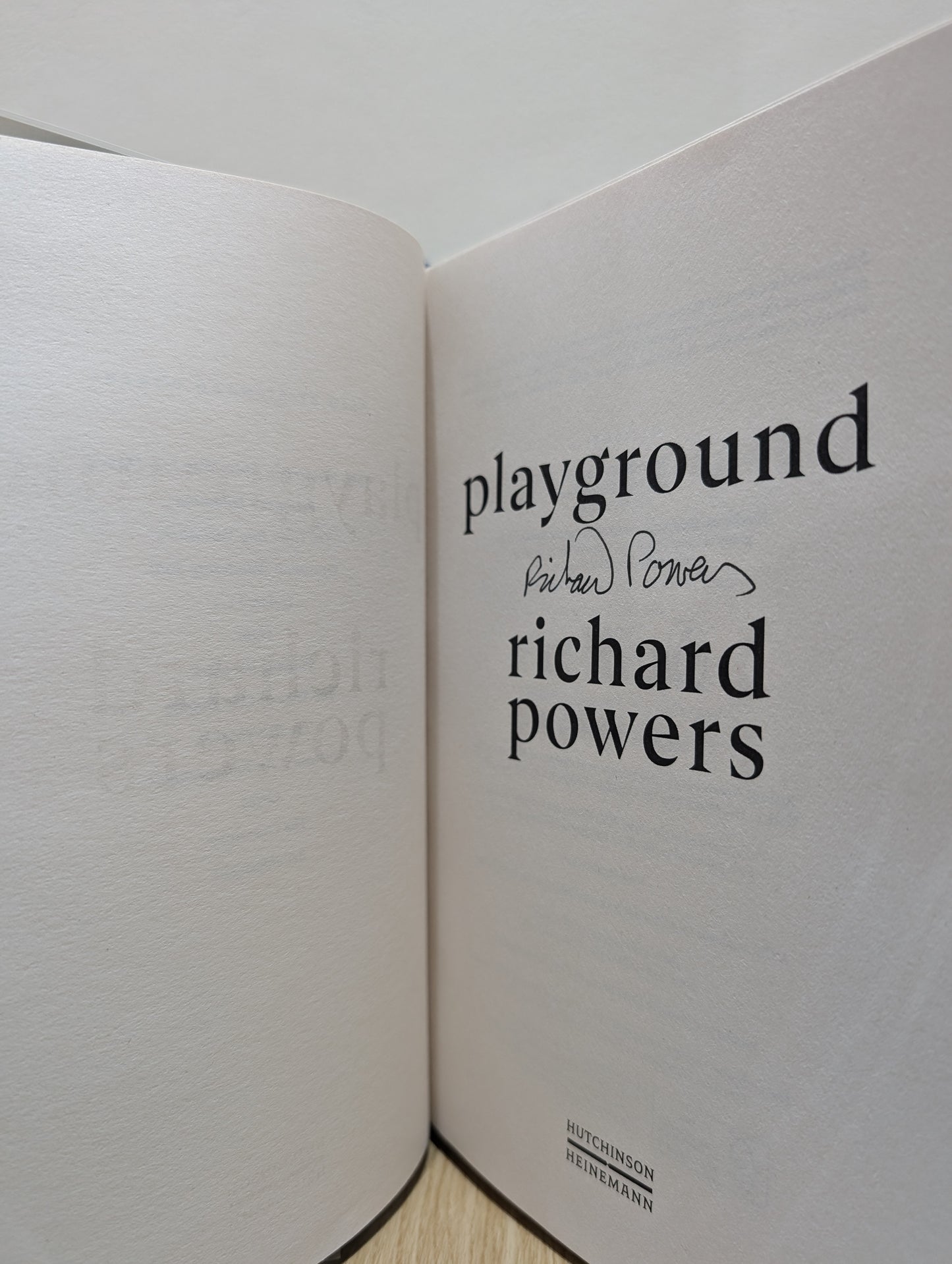 Playground (Signed First Edition)