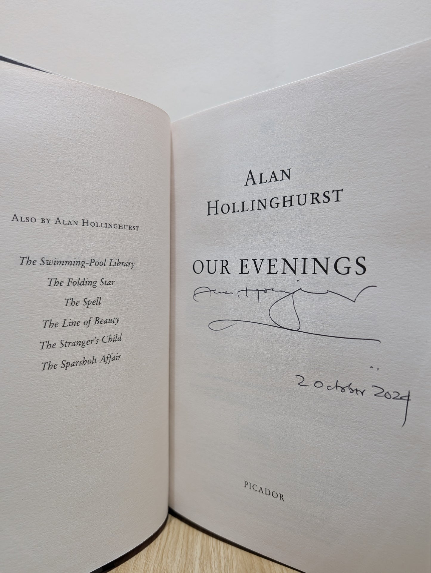 Our Evenings (Signed Dated First Edition)