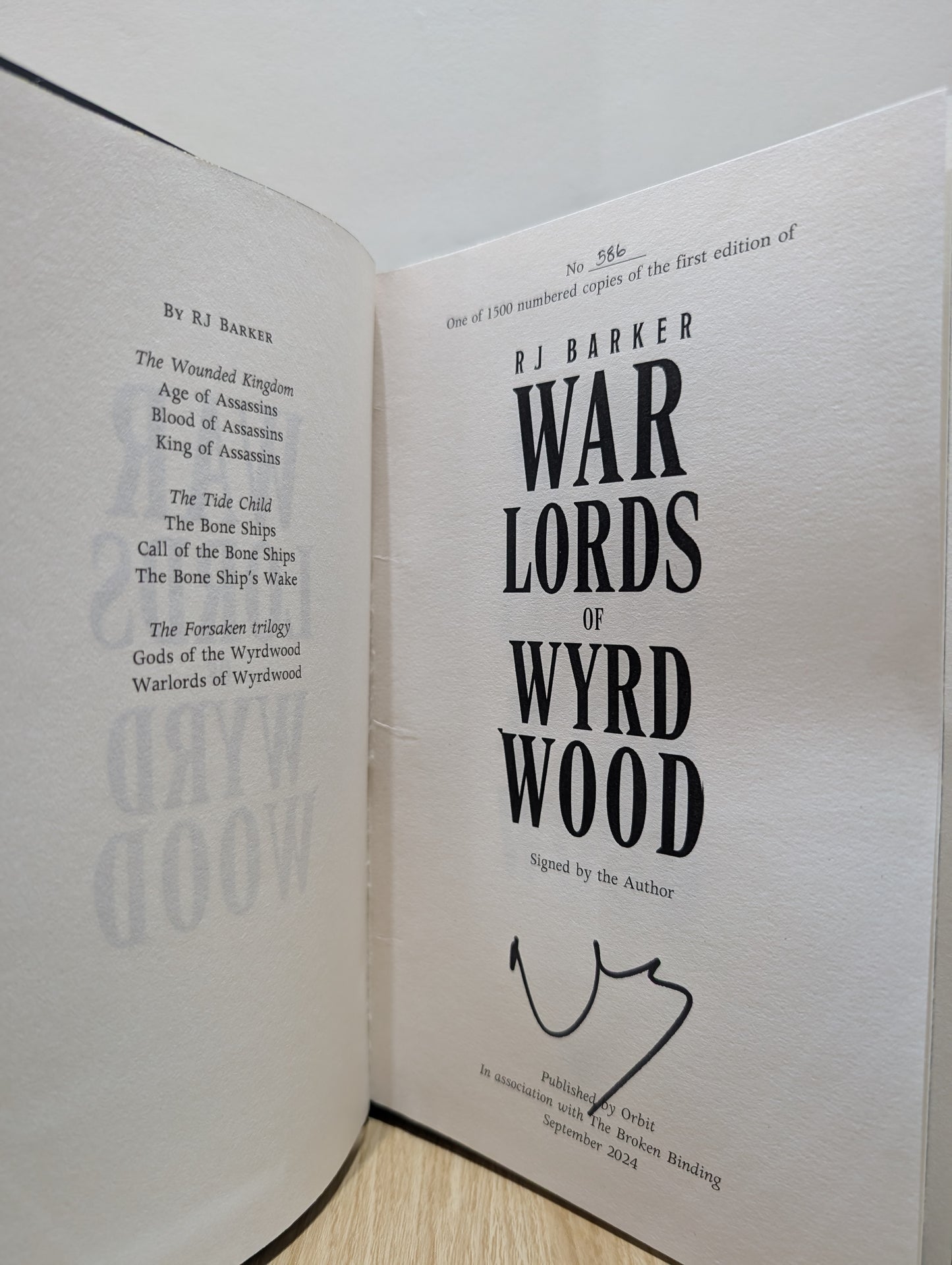 The Forsaken Trilogy 1-2: Gods of the Wyrdwood; Warlords of the Wyrdwood (Signed First Edition Set with sprayed edges)