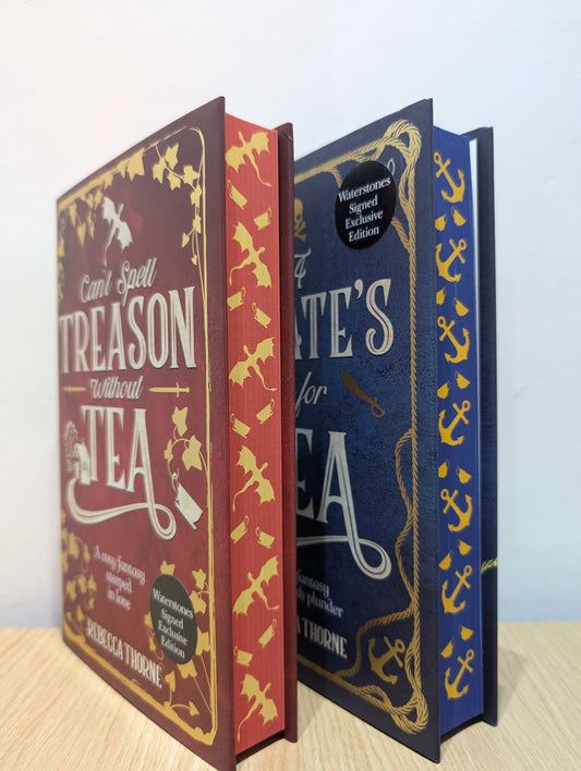 Tomes & Tea Series 1-2: Can't Spell Treason Without Tea; A Pirate's Life for Tea (Signed First Edition with sprayed edges)