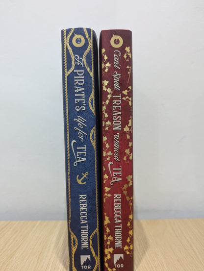 Tomes & Tea Series 1-2: Can't Spell Treason Without Tea; A Pirate's Life for Tea (Signed First Edition with sprayed edges)