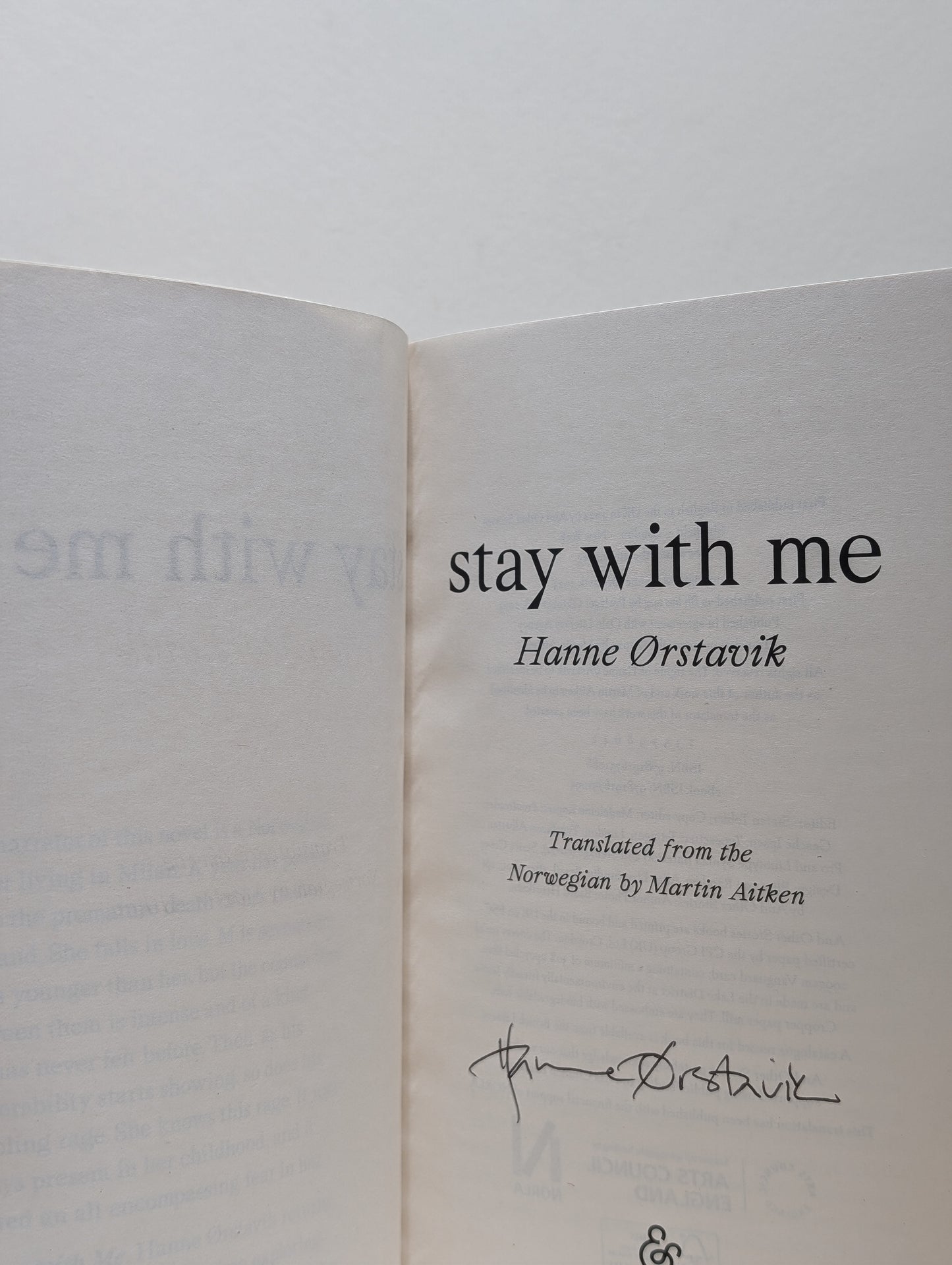 Stay with Me (Signed to Title Page)