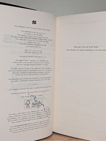 Exodus: Archimedes Engine Helium Sea by Peter F. Hamilton (Signed First Edition)