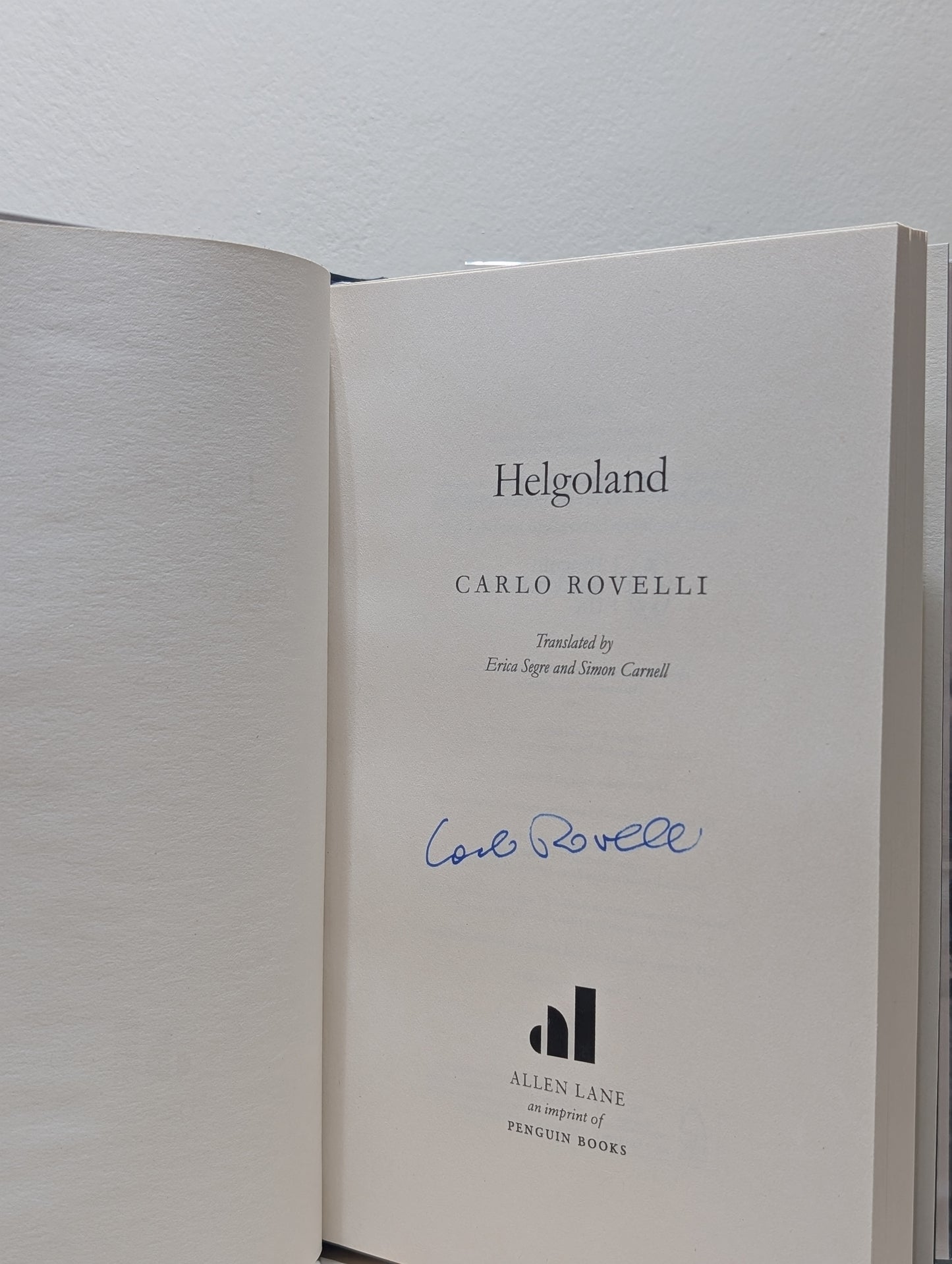 Helgoland: The Sunday Times bestseller (Signed First Edition)