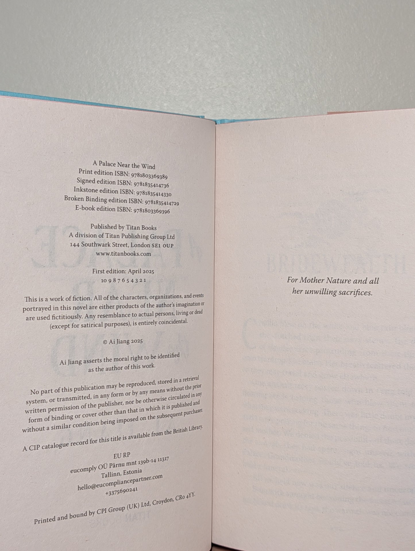 A Palace Near the Wind; A River From the Sky (Signed Numbered Set with sprayed edges)