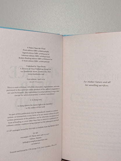 A Palace Near the Wind; A River From the Sky (Signed Numbered Set with sprayed edges)