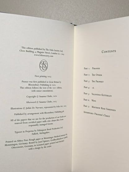 Piranesi by Susanna Clarke (Signed Dated Folio Edition)