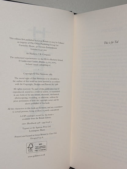 Hyperion by Dan Simmons (Special Edition with sprayed edges)