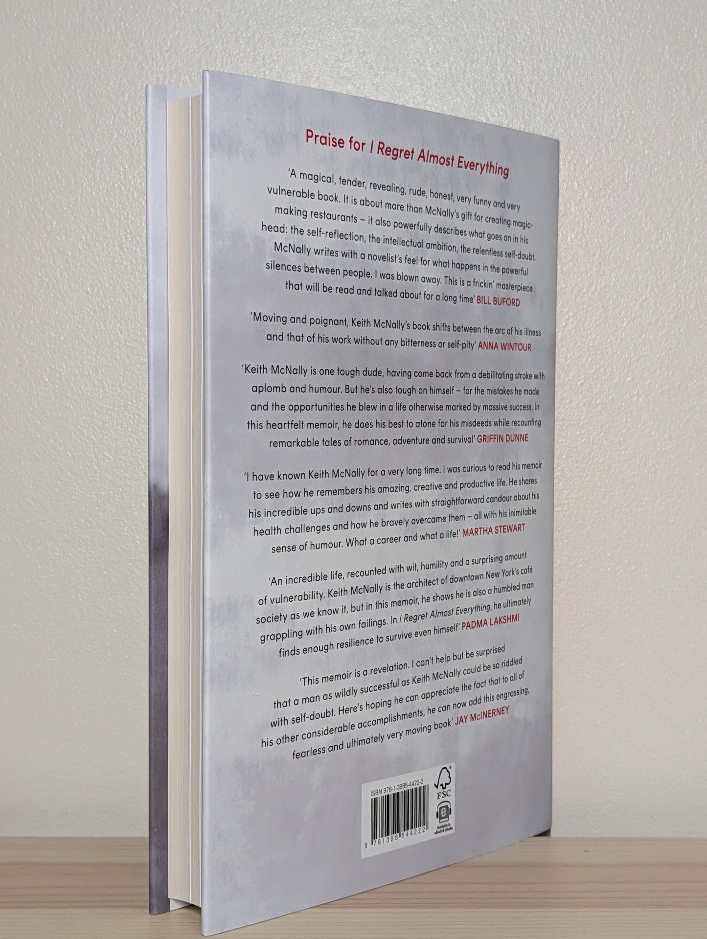 I Regret Almost Everything by Keith McNally (Signed)