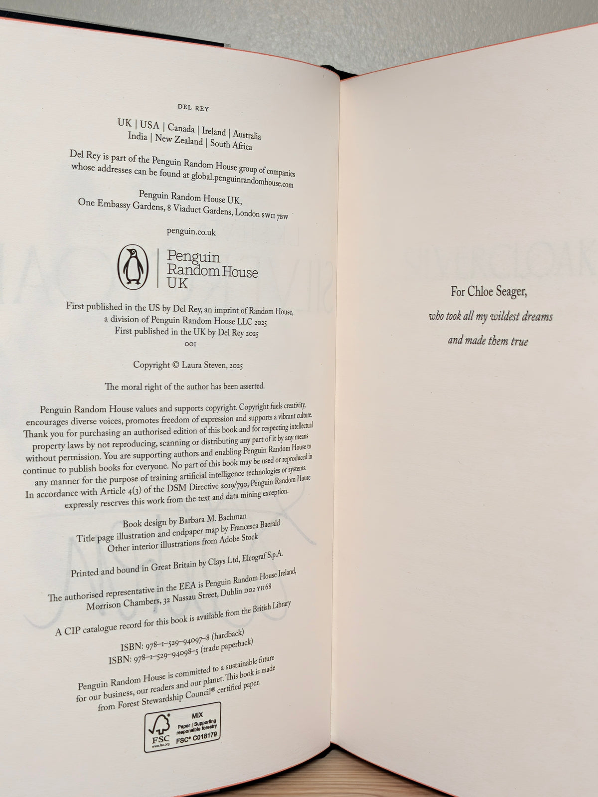 Silvercloak Turncloak by L. K. Steven (Signed First Edition with sprayed edges)