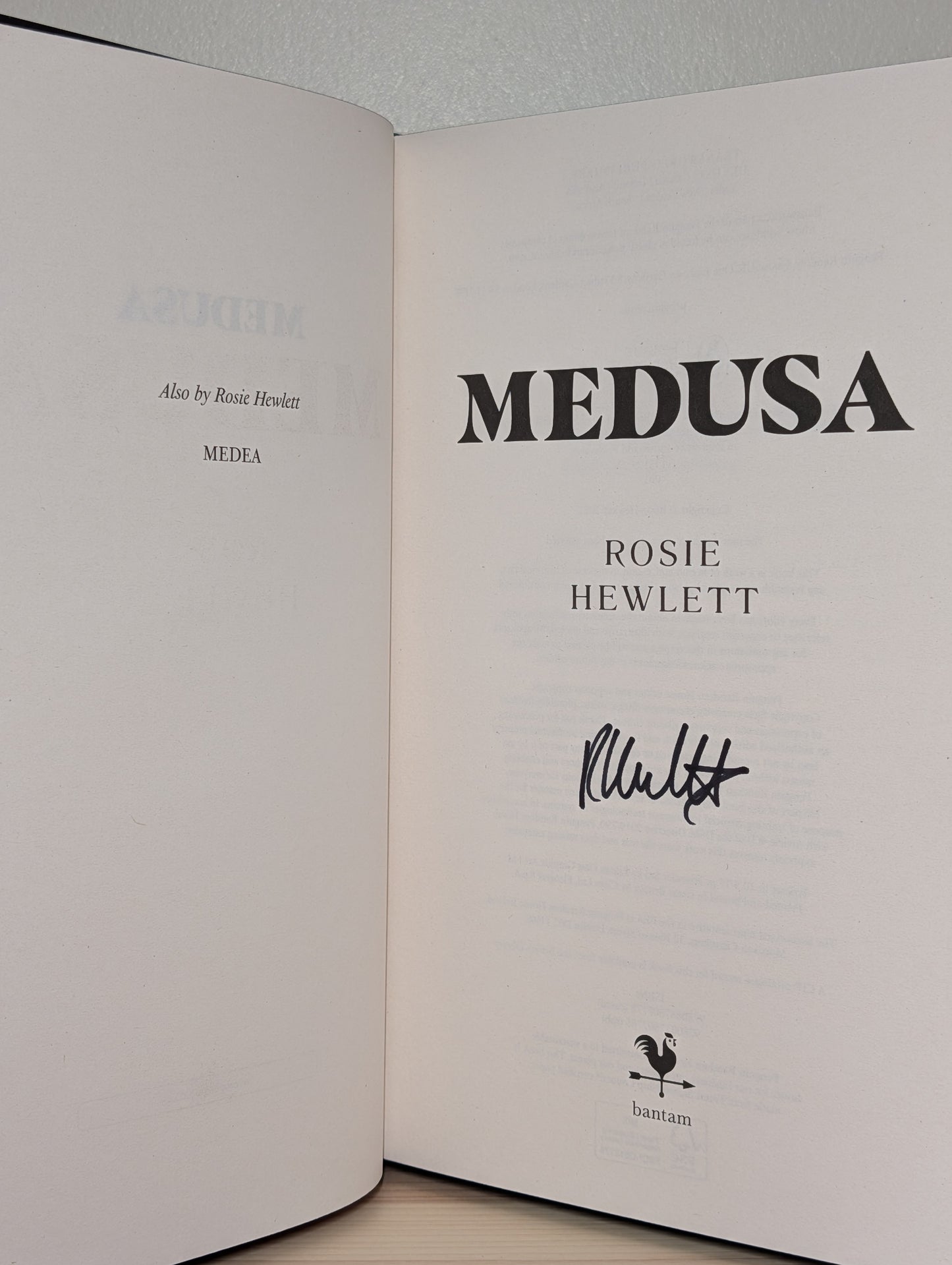 Medusa by Rosie Hewlett (Signed First Edition with sprayed edges)
