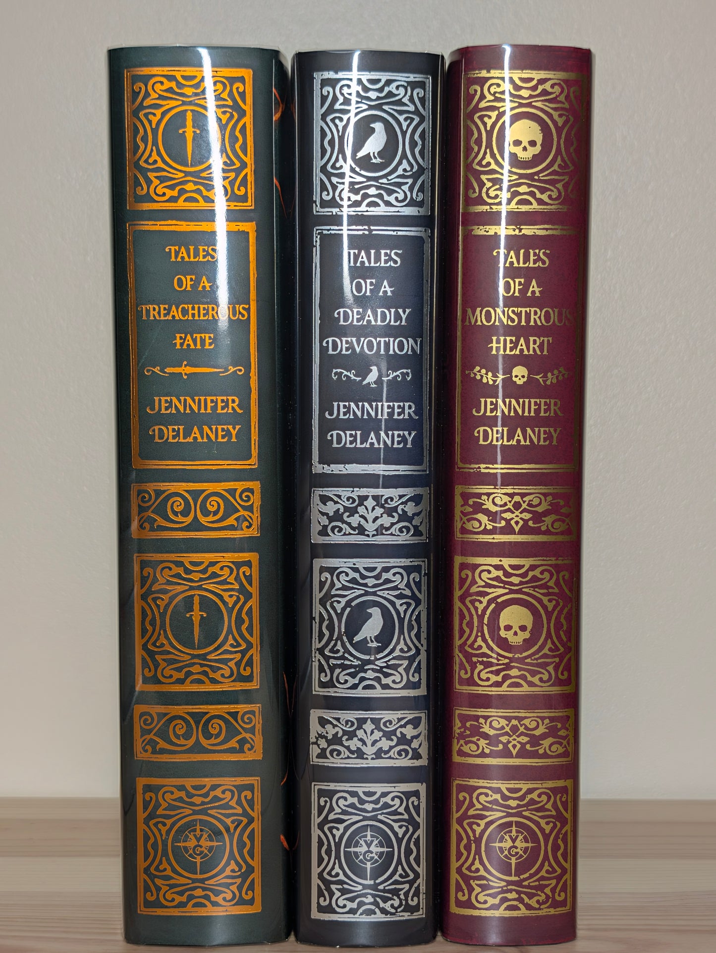 Tales of a Monstrous Heart; Tales of a Deadly Devotion; Tales of a Treacherous Fate (Signed Numbered Set with sprayed edges)