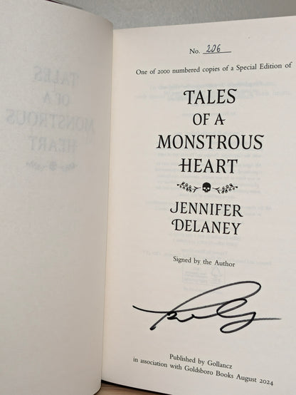 Tales of a Monstrous Heart; Tales of a Deadly Devotion; Tales of a Treacherous Fate (Signed Numbered Set with sprayed edges)
