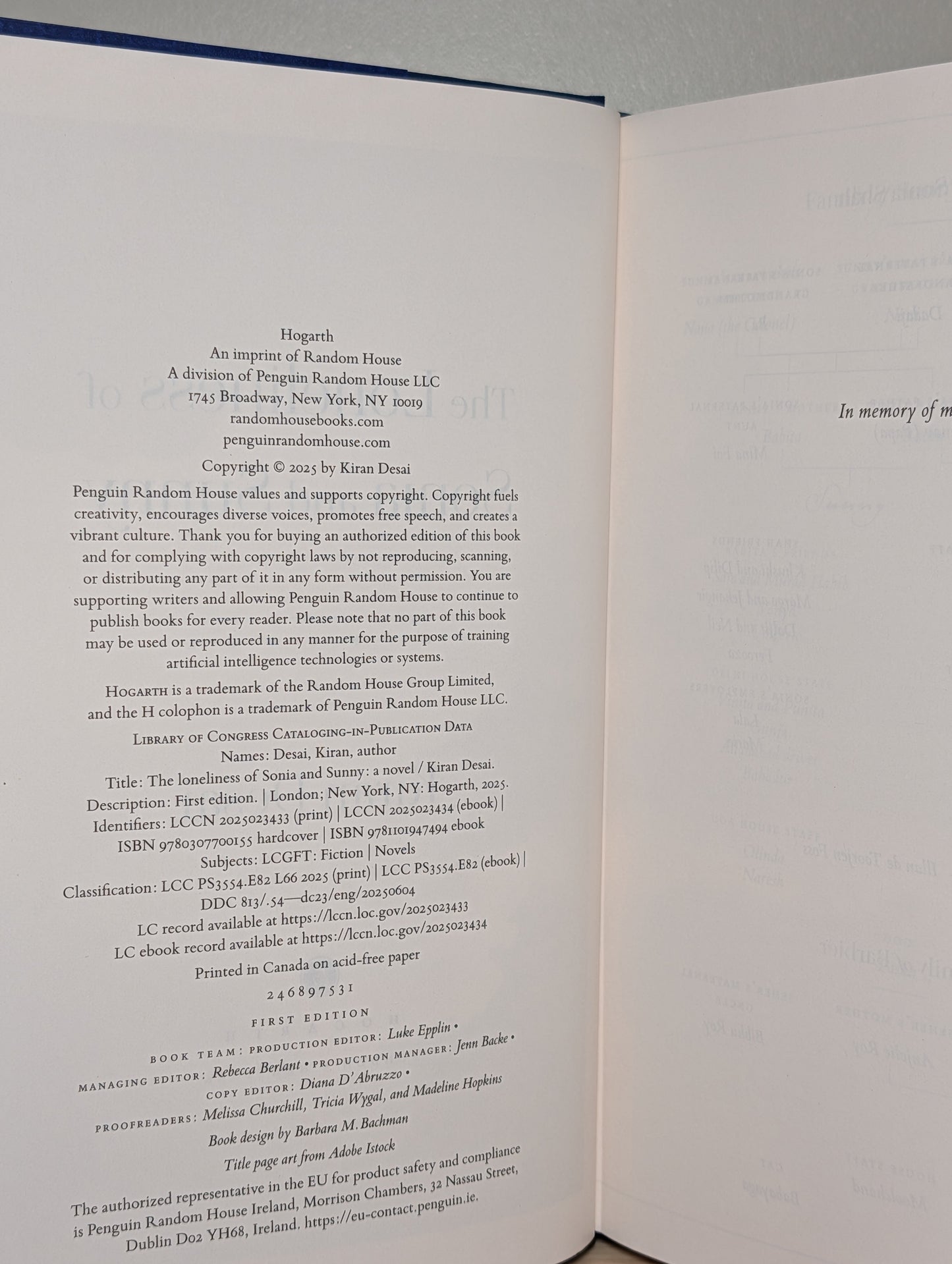 The Loneliness of Sonia and Sunny: A Novel by Kiran Desai (Signed First American Edition)