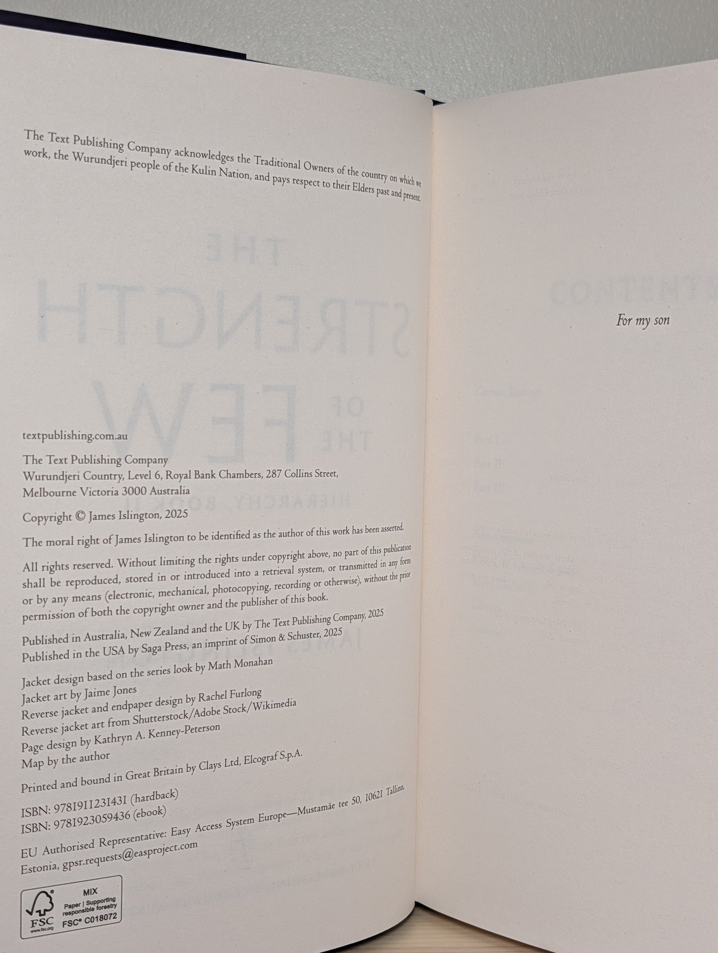 The Strength of the Few: Hierarchy 2 by James Islington (Signed)