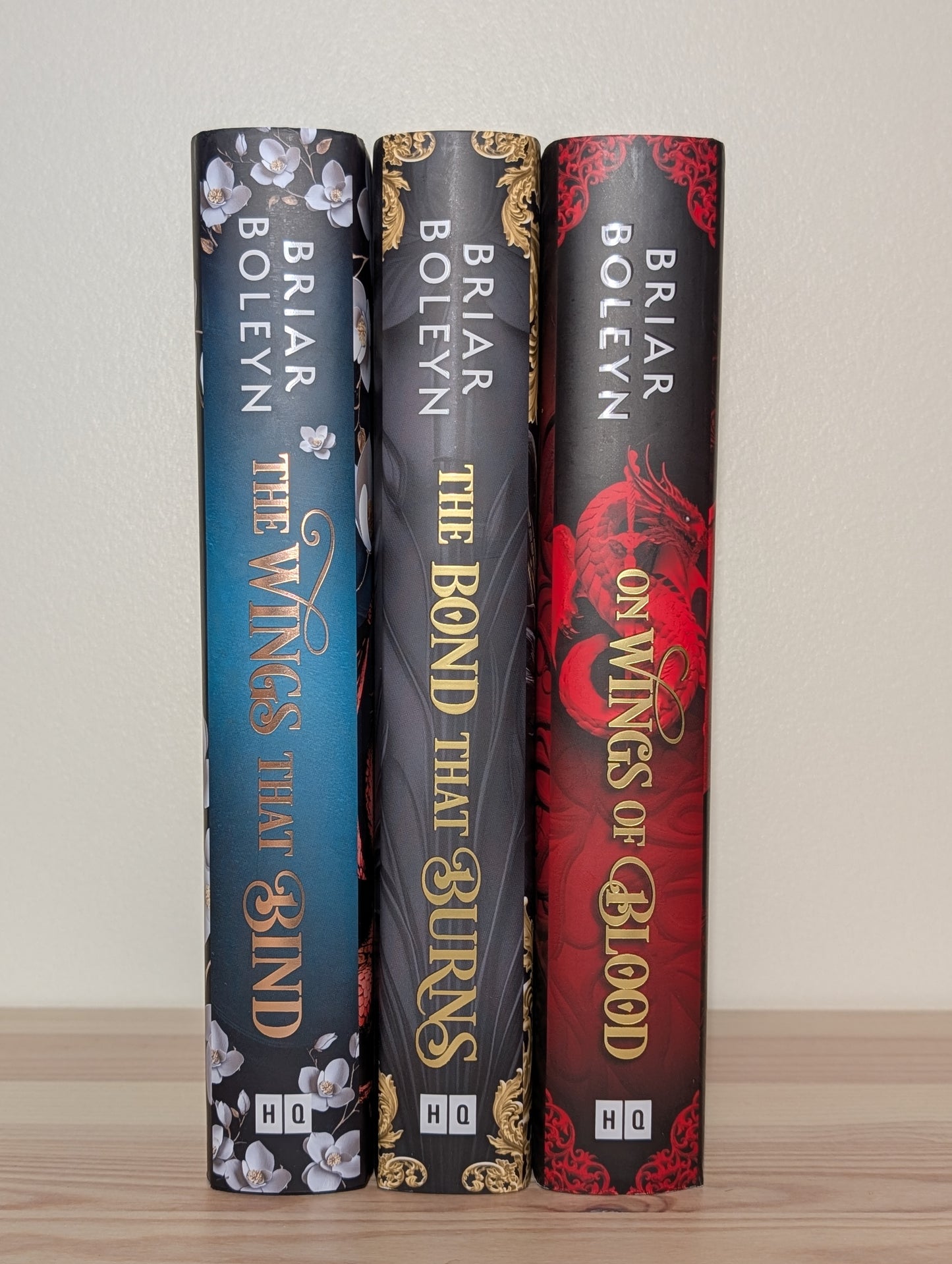 On Wings Of Blood; Bond that Burns; Wing that Bind (First Edition Set with sprayed edges)