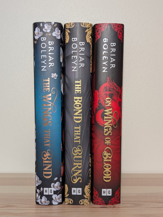 On Wings Of Blood; Bond that Burns; Wing that Bind (First Edition Set with sprayed edges)