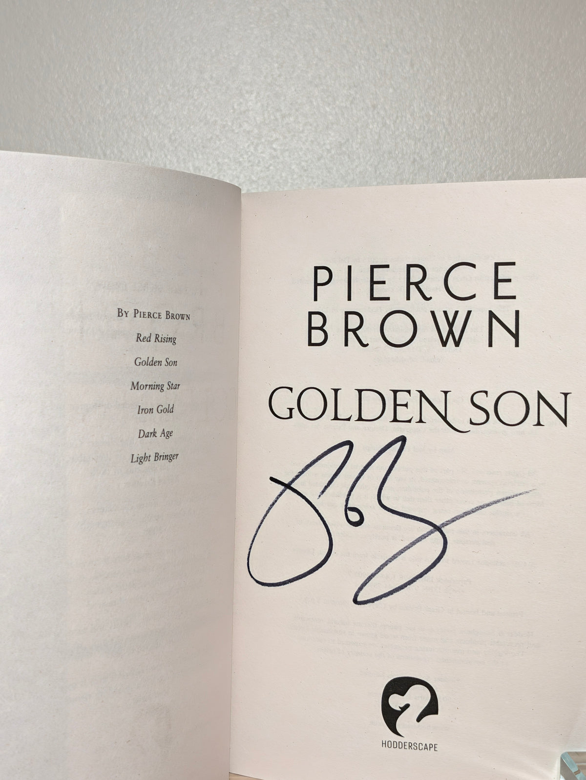 Golden Son: Red Rising Series by Pierce Brown (Signed Paperback Edition)