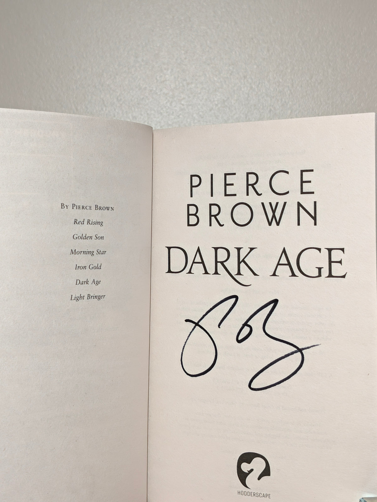 Dark Age by Pierce Brown (Signed Paperback Edition)