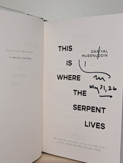 This is Where the Serpent Lives by Daniyal Mueenuddin (Signed Dated First Edition)