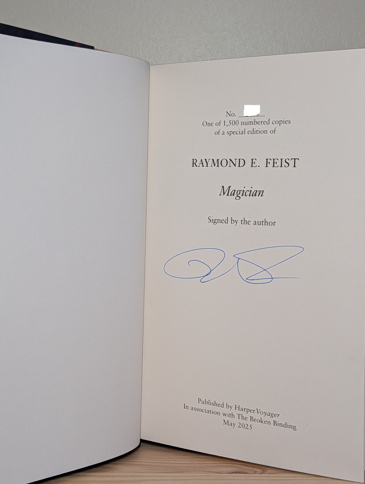 Riftwar Saga: Magician; Silverthorn; A Darkness at Sethanon by Raymond E. Feist (Signed Deluxe Edition with sprayed edges)