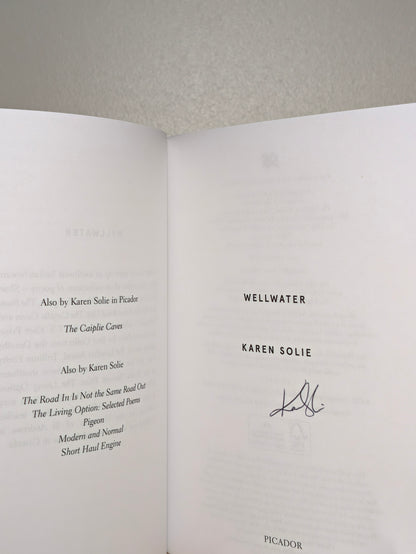 Wellwater by Karen Solie (Signed Edition)