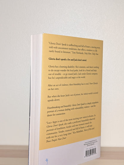 Gloria Don't Speak by Lucy Apps (Signed First Edition)