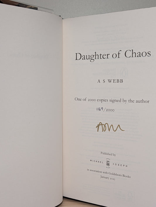Daughter of Chaos Daughter of Fate by A S Webb (Signed Numbered with sprayed edges)