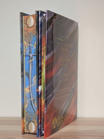 Of Blood And Fire and The Fall by Ryan Cahill (Signed Numbered Set with sprayed edges)