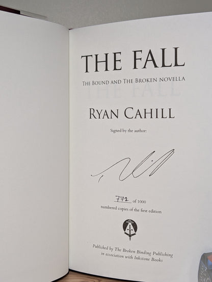 Of Blood And Fire and The Fall by Ryan Cahill (Signed Numbered Set with sprayed edges)