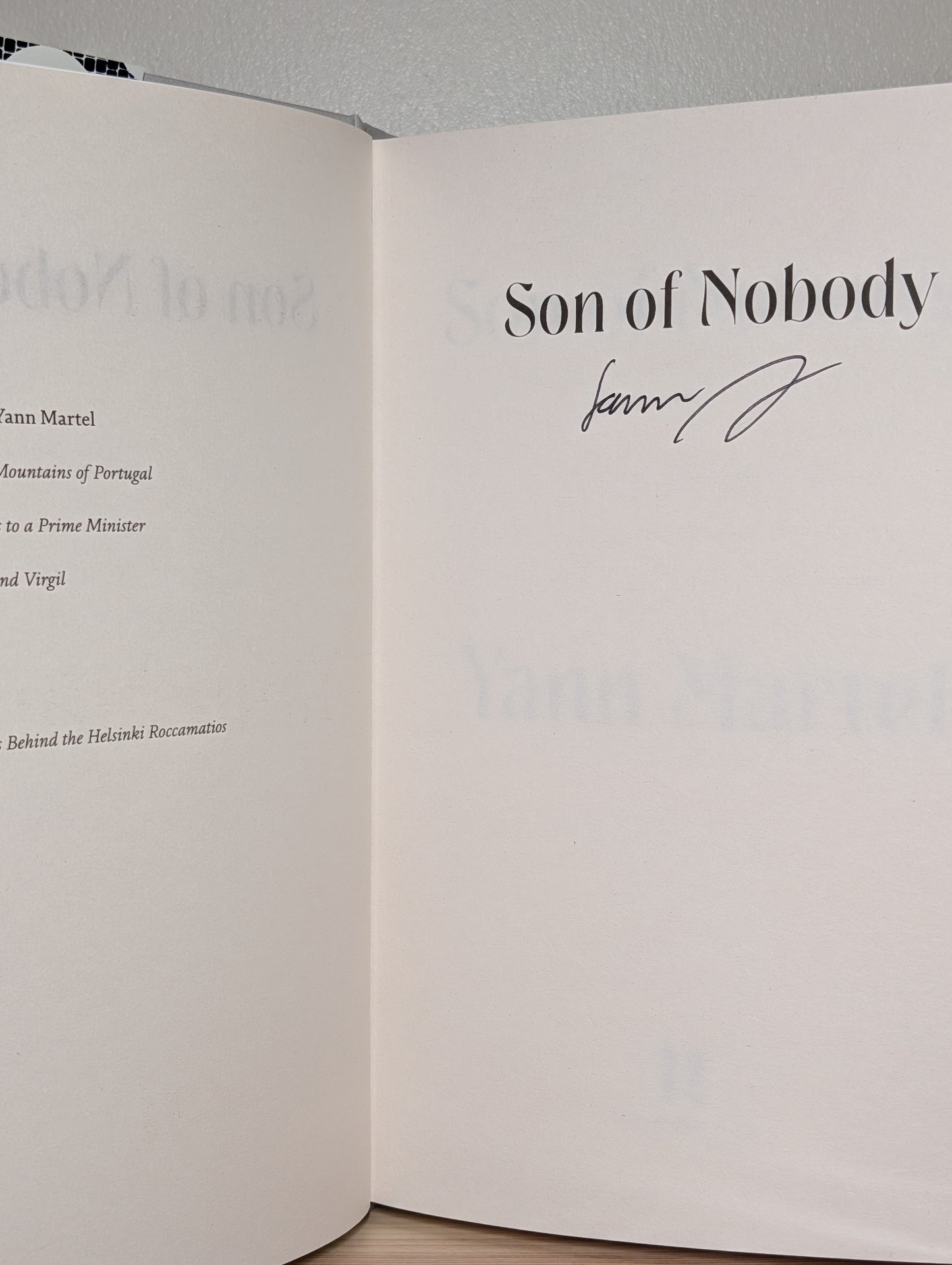 Son of Nobody by Yann Martel (Signed First Edition)