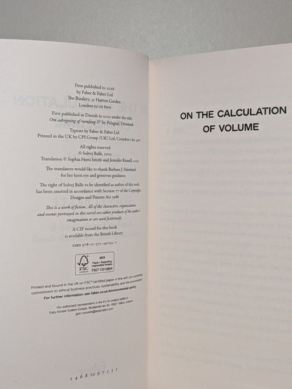 On the Calculation of Volume IV by Solvej Balle (Signed)